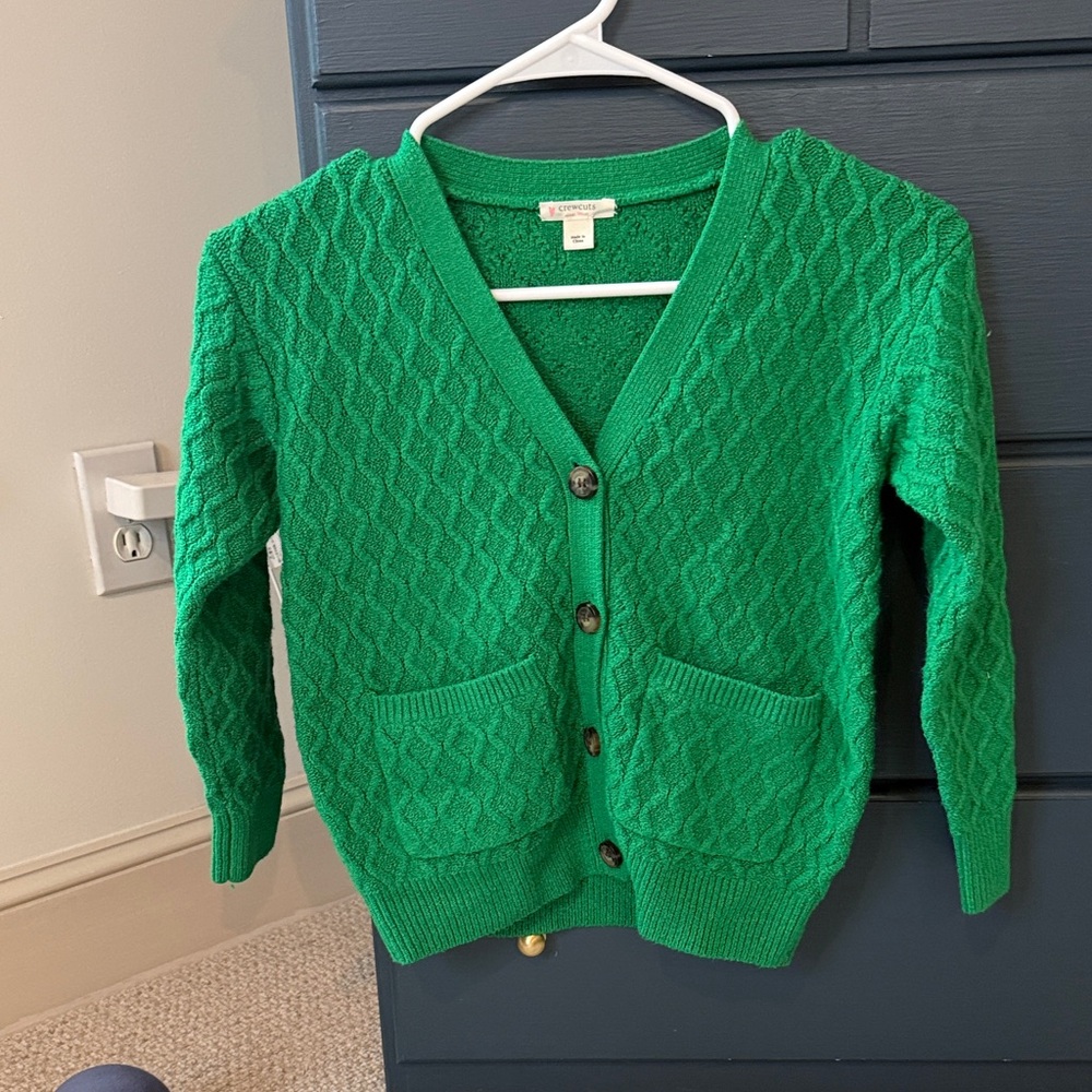 Crewcuts Green Kids Cardigan Sweater